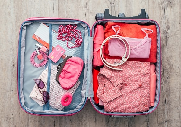 Woman getting ready to leave