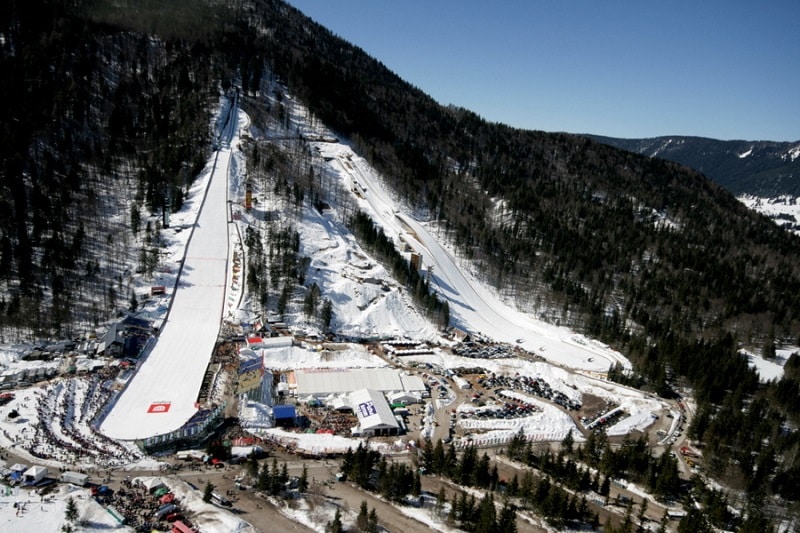 Take a long ski jump at planica