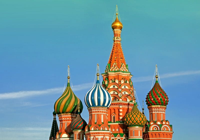 st Basil cathedral in Moscow. Russia.