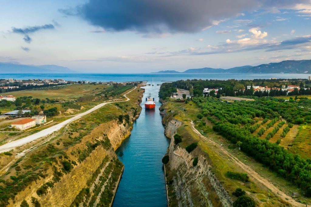 Corinth Canal in Greece