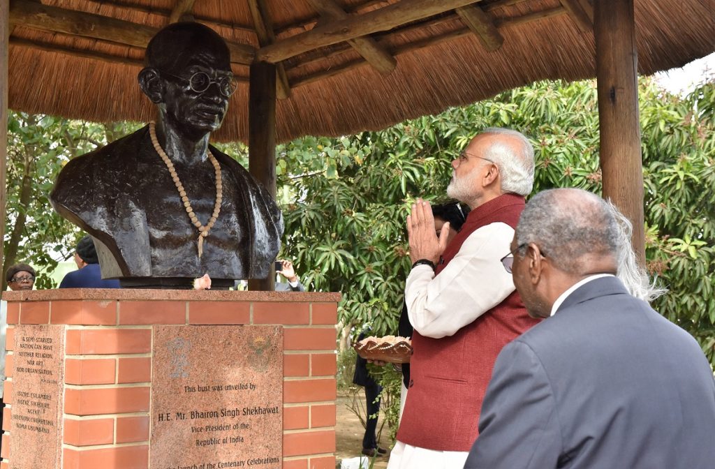 Mahatma Gandhi, at Phoenix Settlement