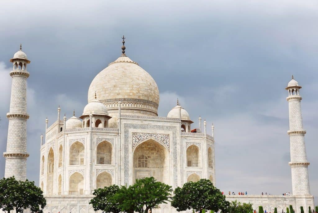 White marble Taj Mahal, India
