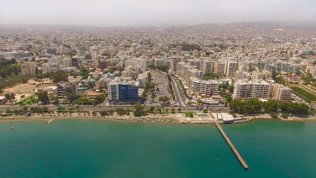 Aerial view of Limassol city in Cyprus