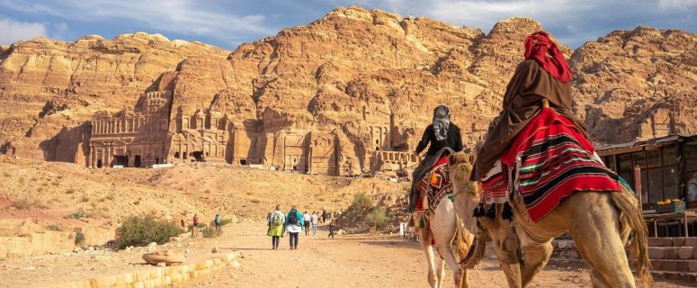 Tourists at Petra, Jordan