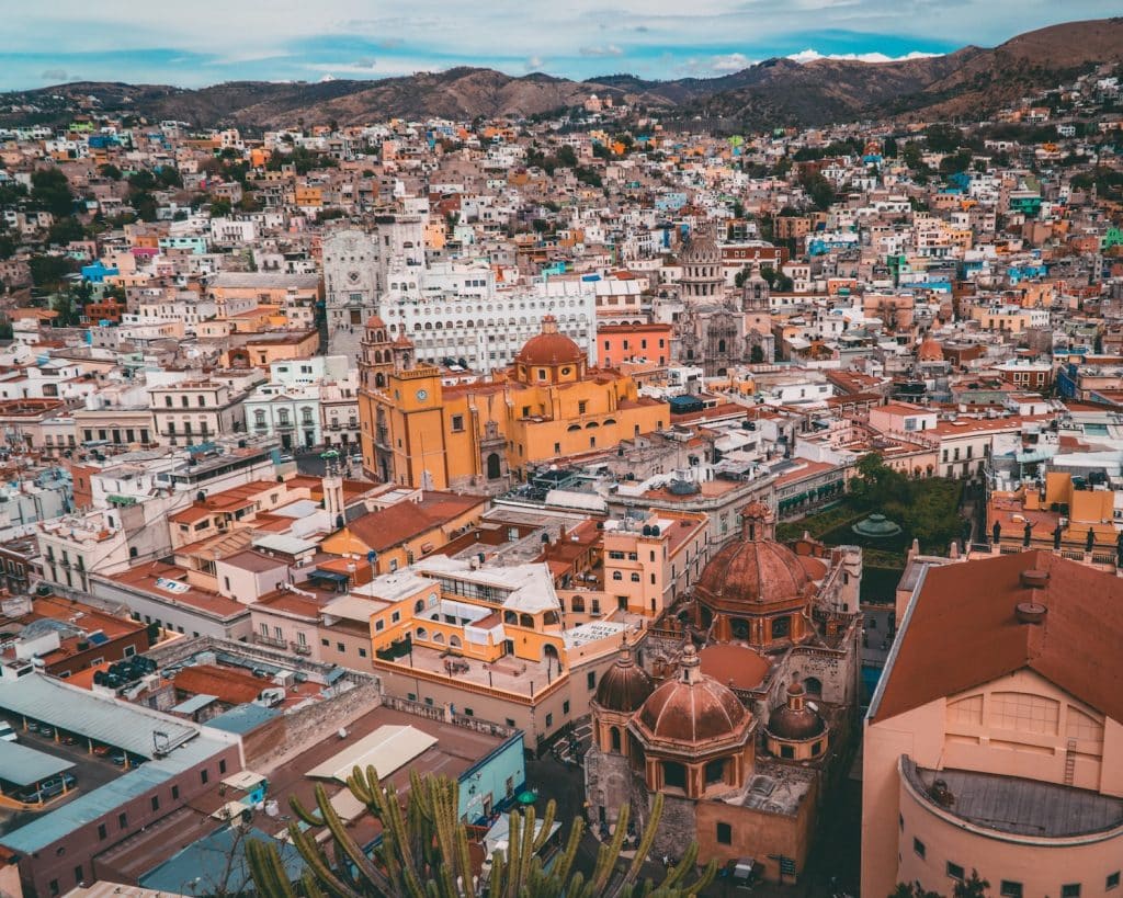 aerial photo of city Guanajuato, Mexico
